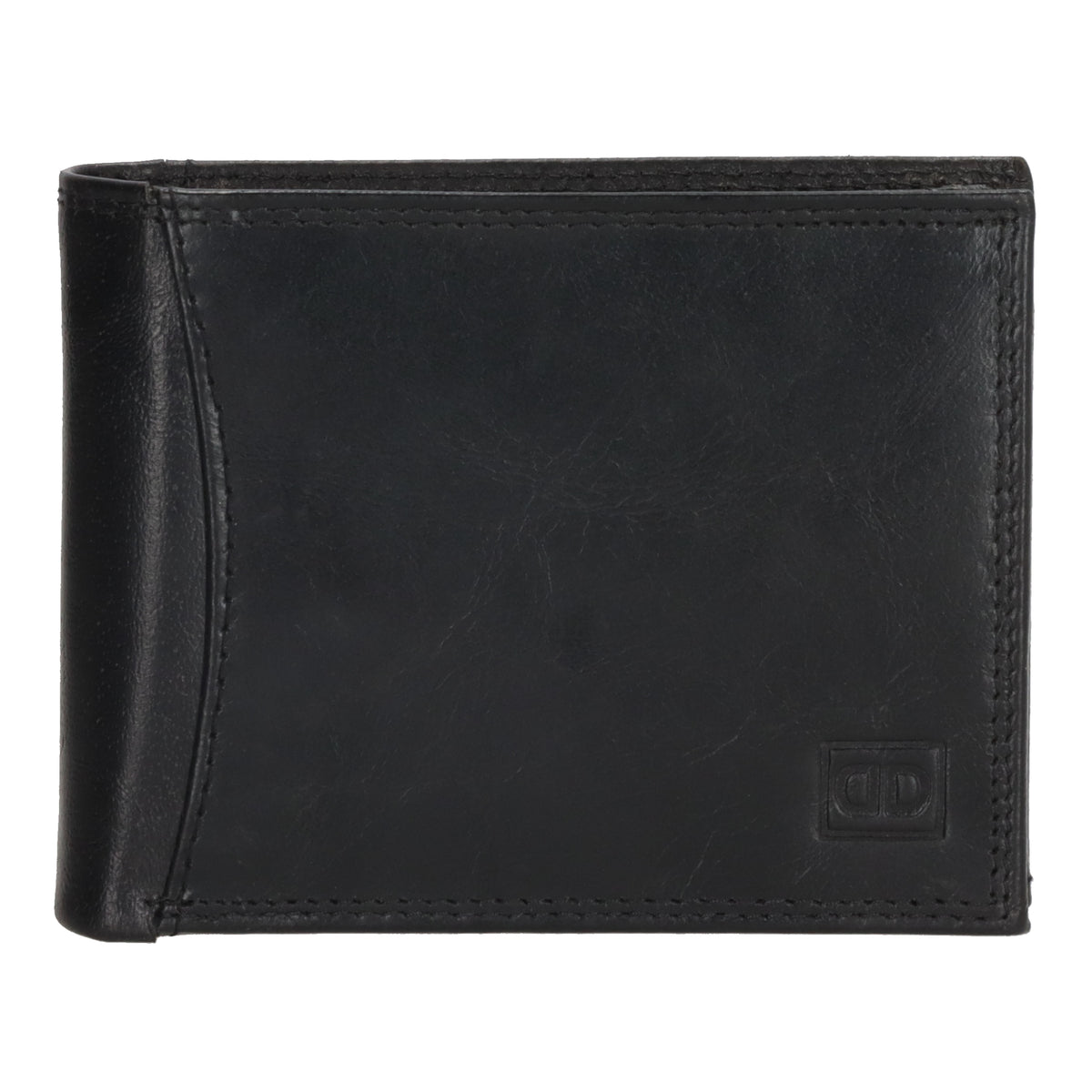 Elegante Herrenbörse 12x9,5cm aus Vollrindleder mit RFID-Schutz – Schwarz - leder-accessoires.com
