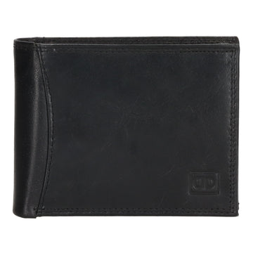 Elegante Herrenbörse 12x9,5cm aus Vollrindleder mit RFID-Schutz – Schwarz - leder-accessoires.com