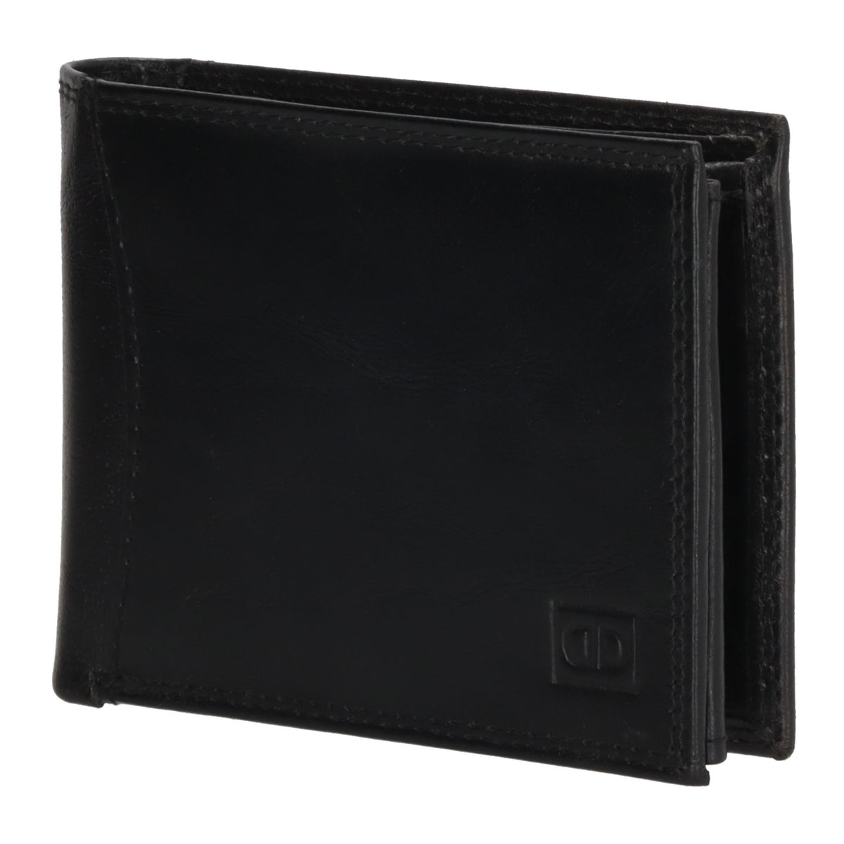 Elegante Herrenbörse 12x9,5cm aus Vollrindleder mit RFID-Schutz – Schwarz - leder-accessoires.com