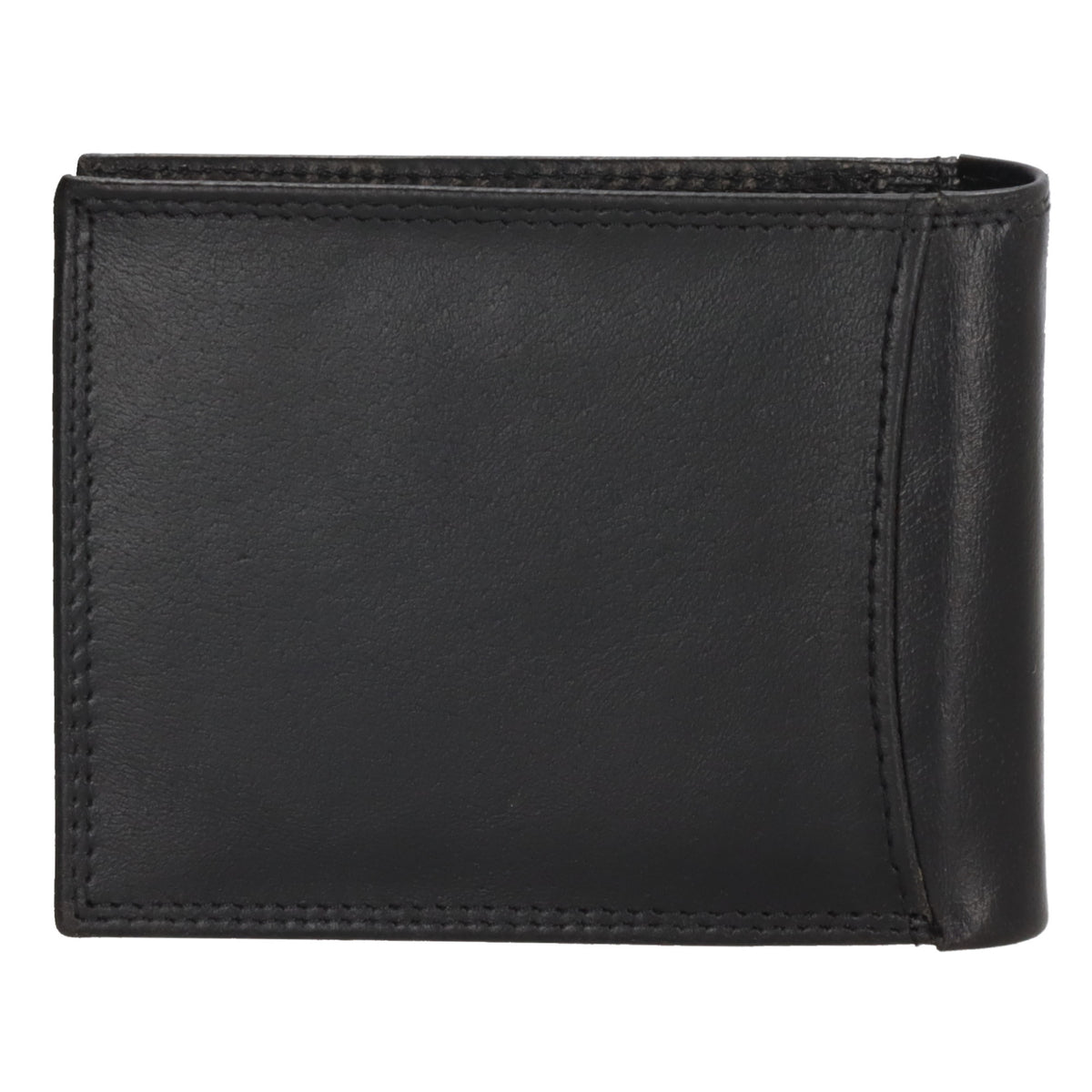 Elegante Herrenbörse 12x9,5cm aus Vollrindleder mit RFID-Schutz – Schwarz - leder-accessoires.com