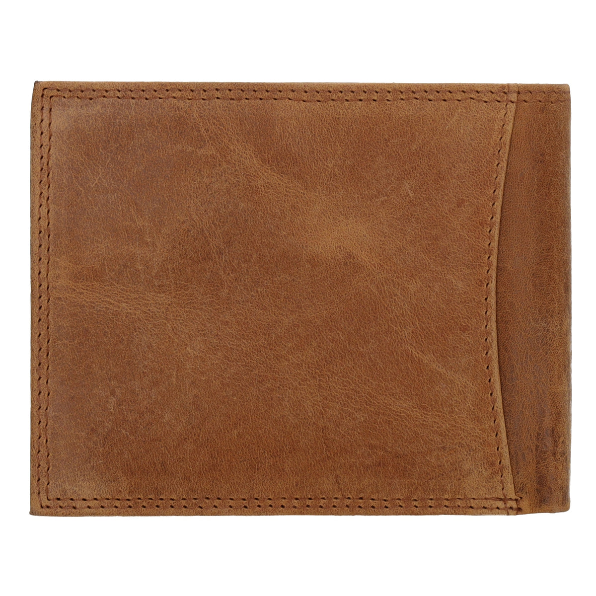 Herrenbörse 12x9,5cm aus Vollrindleder mit Riegel & RFID-Schutz – Braun - leder-accessoires.com