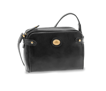 Umhängetasche|Crossover The Bridge 22 x 15cm in Schwarz mit Reißverschluss - leder-accessoires.com