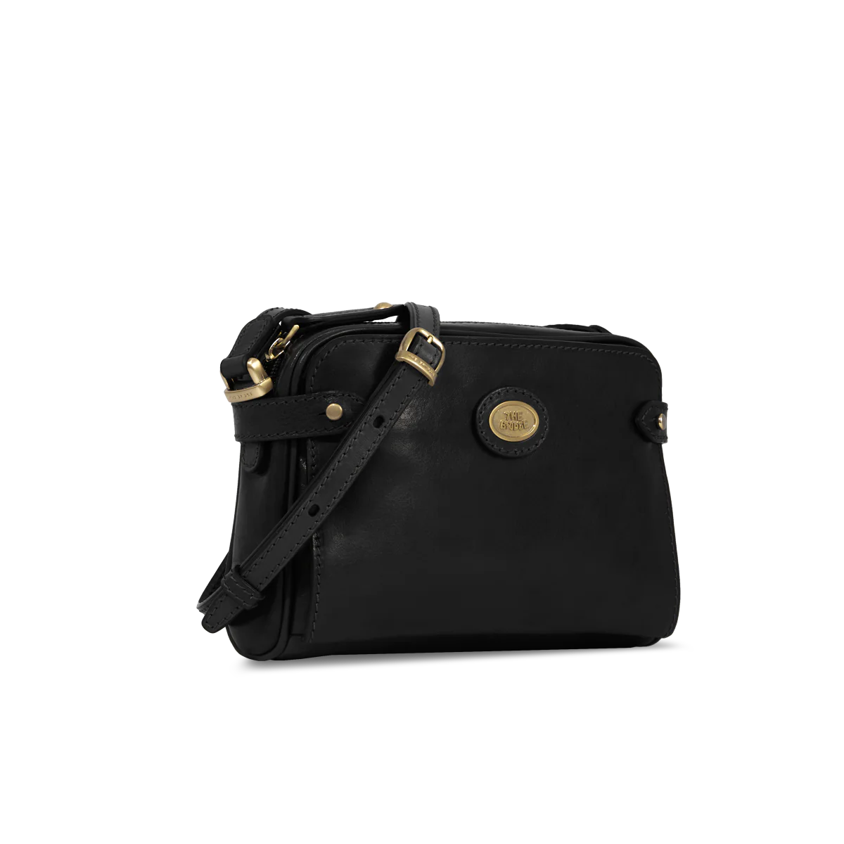 Umhängetasche|Crossover The Bridge 22 x 15cm in Schwarz mit Reißverschluss - leder-accessoires.com