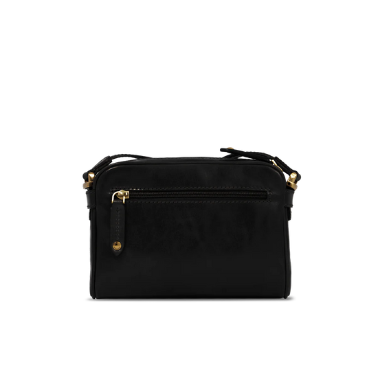 Umhängetasche|Crossover The Bridge 22 x 15cm in Schwarz mit Reißverschluss - leder-accessoires.com