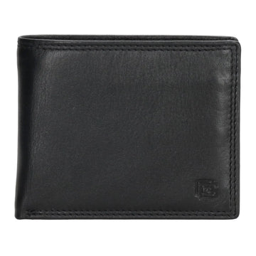Herren Geldbörse 11 x 9cm Leder Schwarz – Kompaktes Querformat mit Münzfach - leder-accessoires.com