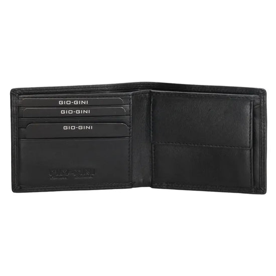 Herren Geldbörse 11 x 9cm Leder Schwarz – Kompaktes Querformat mit Münzfach - leder-accessoires.com