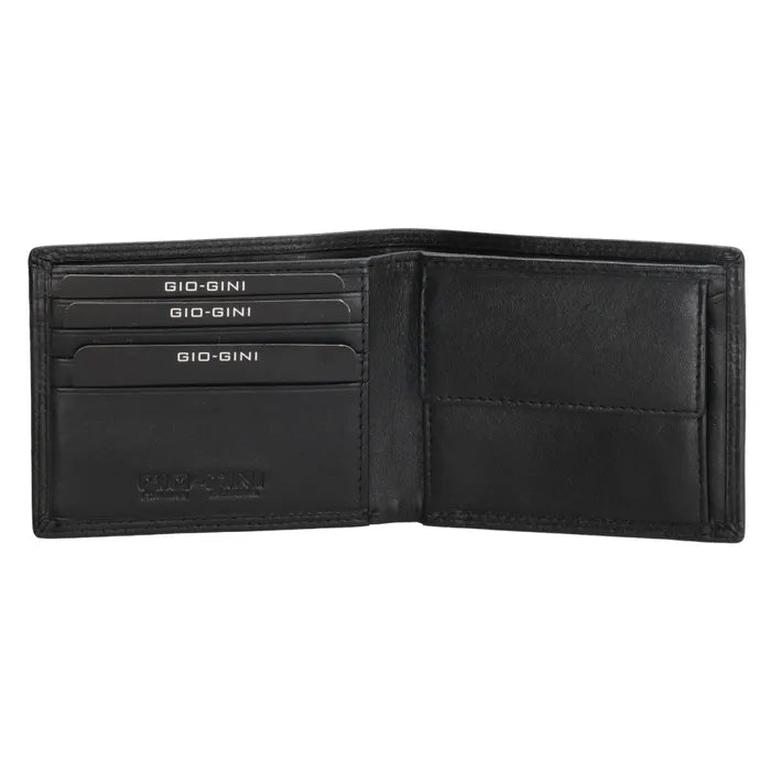 Herren Geldbörse 11 x 9cm Leder Schwarz – Kompaktes Querformat mit Münzfach - leder-accessoires.com