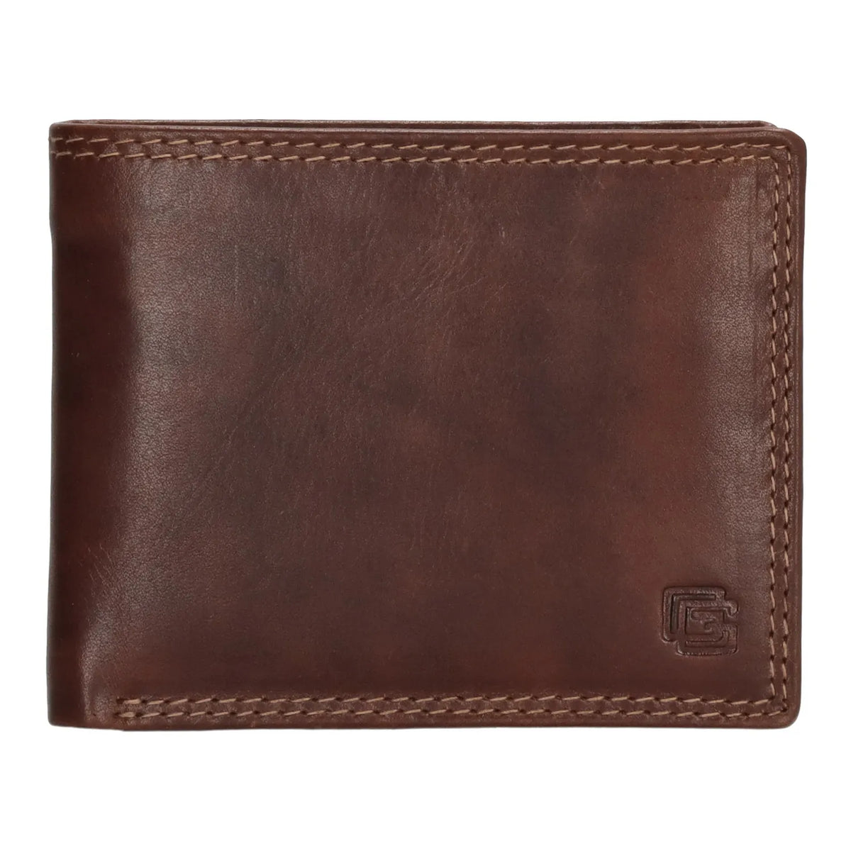 Herren Lederportemonnaie 11 x 9cm Braun – Weiches Echtleder mit Münzfach - leder-accessoires.com