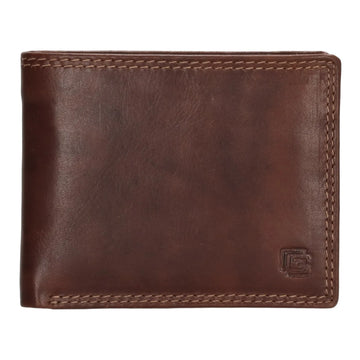 Herren Lederportemonnaie 11 x 9cm Braun – Weiches Echtleder mit Münzfach - leder-accessoires.com
