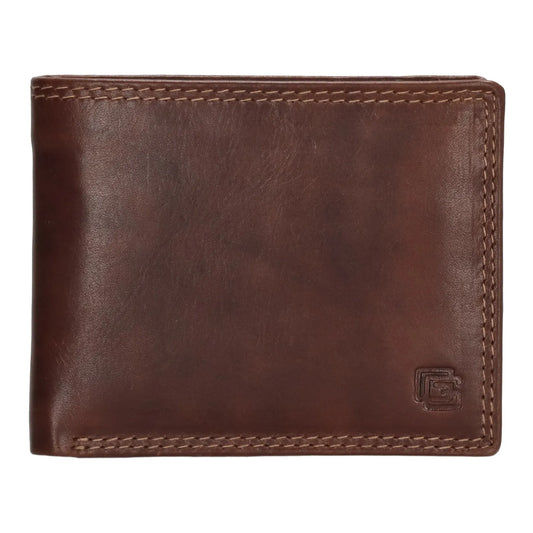 Herren Lederportemonnaie 11 x 9cm Braun – Weiches Echtleder mit Münzfach - leder-accessoires.com