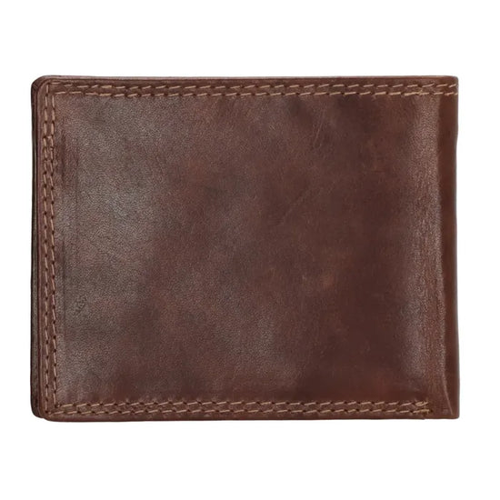Herren Lederportemonnaie 11 x 9cm Braun – Weiches Echtleder mit Münzfach - leder-accessoires.com
