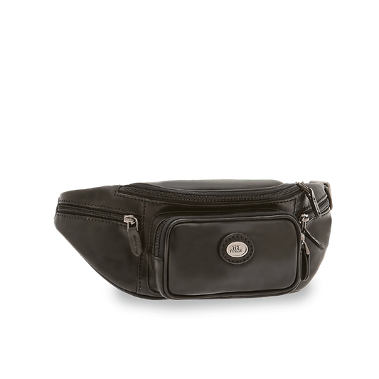 Gürteltasche| Bodybag The Bridge 42 x 13,5cm in Schwarz mit Reißverschluss - leder-accessoires.com