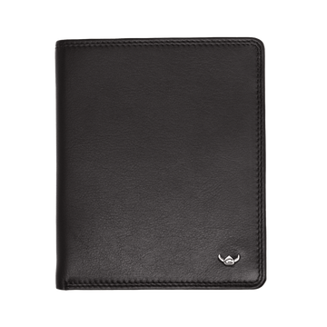 Kombischeintasche 10,5x12x2,3cm in Schwarz aus feinem Nappaleder - leder-accessoires.com