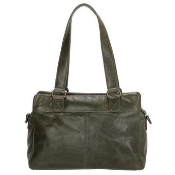 Shopper klein 28 x 19,5cm in Schwarz aus Leder mit Reißverschluss - leder-accessoires.com