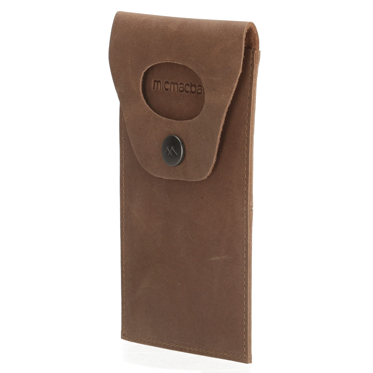 Handyhalter als Ladestation 10,5x16cm aus Leder in Cognac - leder-accessoires.com