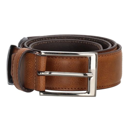 Business-|-Anzugsgürtel 35mm Cognac abgenäht mit Dornschließe - leder-accessoires.com