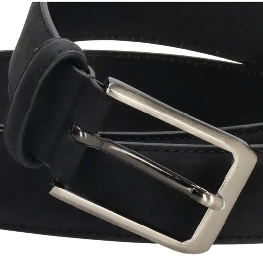 Business-|-Anzugsgürtel 35mm Schwarz abgenäht - leder-accessoires.com
