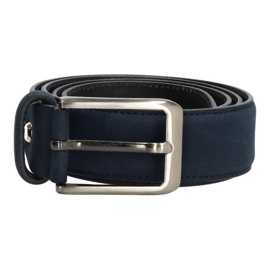 Business-|-Anzugsgürtel 35mm Blau|Marine abgenäht - leder-accessoires.com