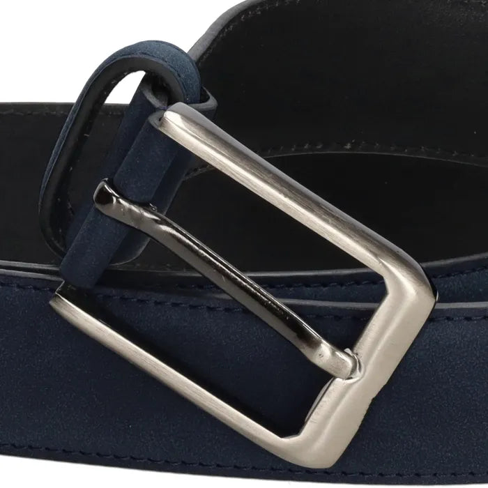 Business-|-Anzugsgürtel 35mm Blau|Marine abgenäht - leder-accessoires.com