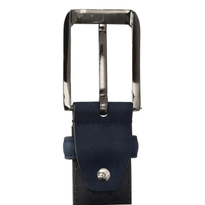 Business-|-Anzugsgürtel 35mm Blau|Marine abgenäht - leder-accessoires.com