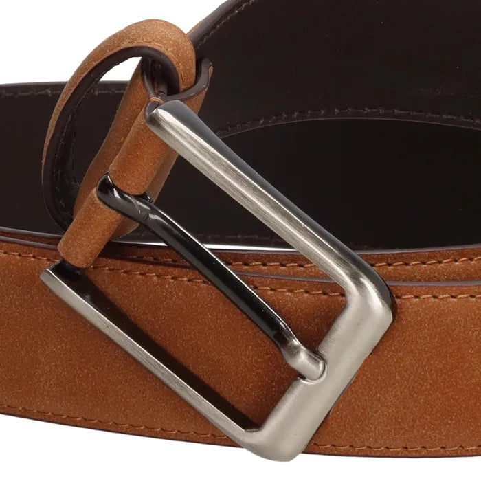 Business-|-Anzugsgürtel 35mm Cognac abgenäht - leder-accessoires.com