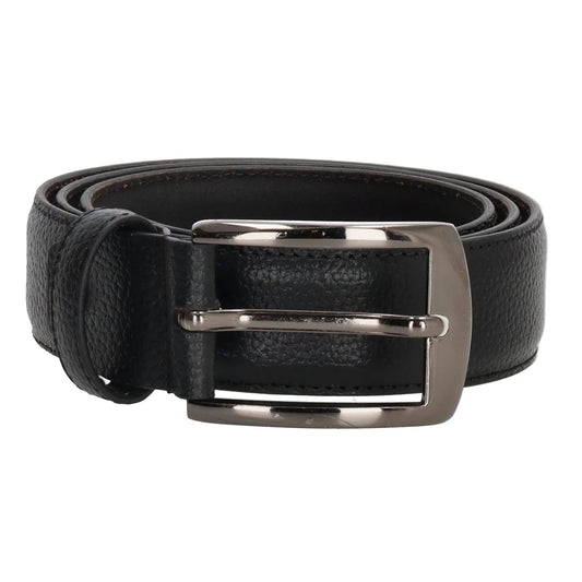 Herren-|Anzugsgürtel 35mm Schwarz abgenäht - leder-accessoires.com