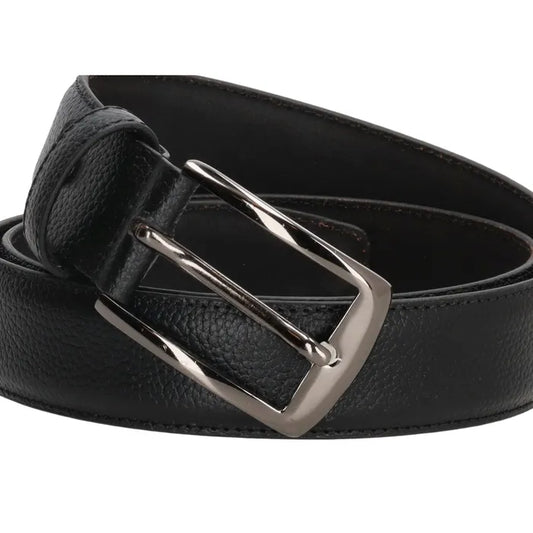 Herren-|Anzugsgürtel 35mm Schwarz abgenäht - leder-accessoires.com