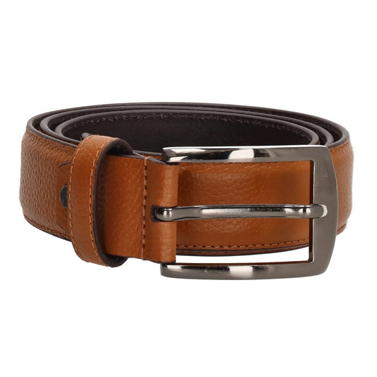 Herren-|Anzugsgürtel 35mm Cognac abgenäht - leder-accessoires.com