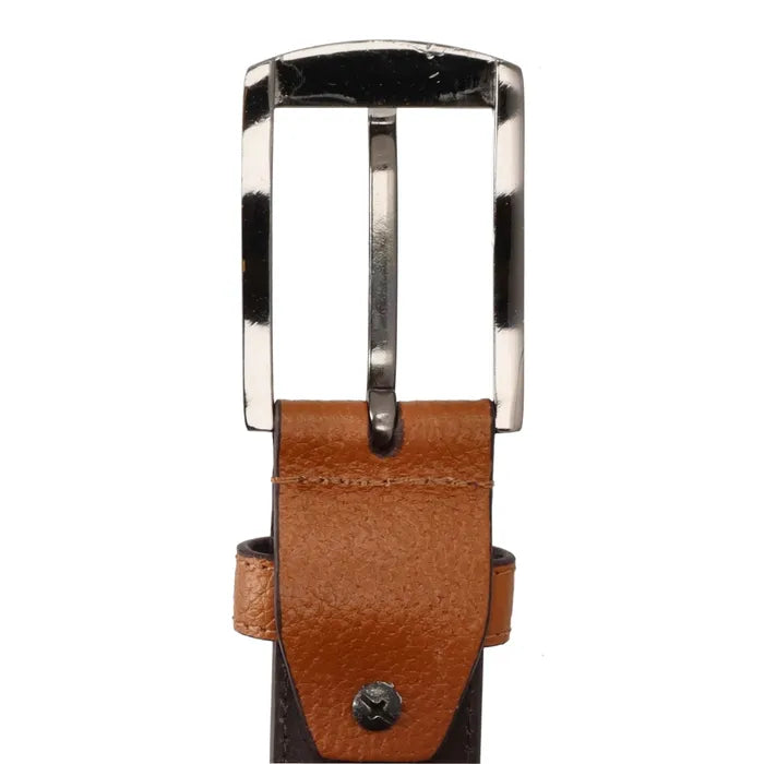 Herren-|Anzugsgürtel 35mm Cognac abgenäht - leder-accessoires.com