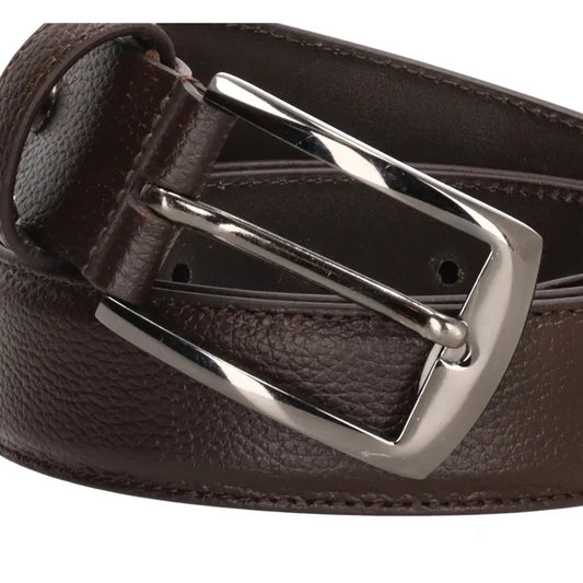 Herren-|Anzugsgürtel 35mm Braun abgenäht - leder-accessoires.com