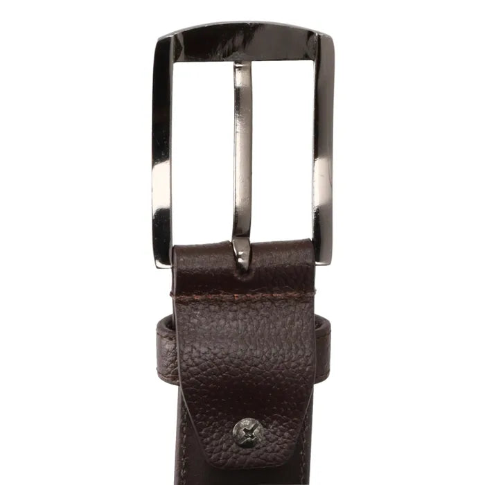 Herren-|Anzugsgürtel 35mm Braun abgenäht - leder-accessoires.com