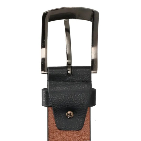 Schwarzer Ledergürtel Herren 4 cm – Jeansgürtel aus Leder - leder-accessoires.com