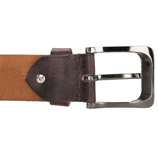 Brauner Vollrindleder Jeansgürtel 4cm breit – bis Größe 140 - leder-accessoires.com