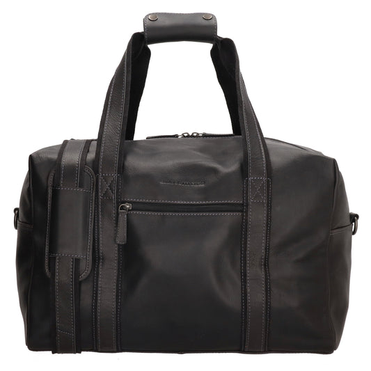 Reisetasche | Weekender 37 x 20 in Schwarz aus Leder - leder-accessoires.com