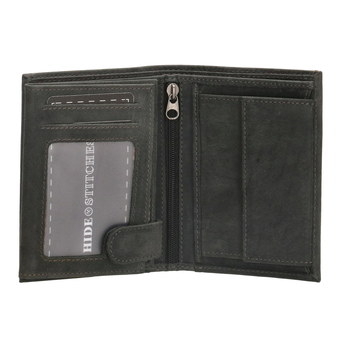 Lederbörse Hochformat 12x9xcm in Schwarz - leder-accessoires.com