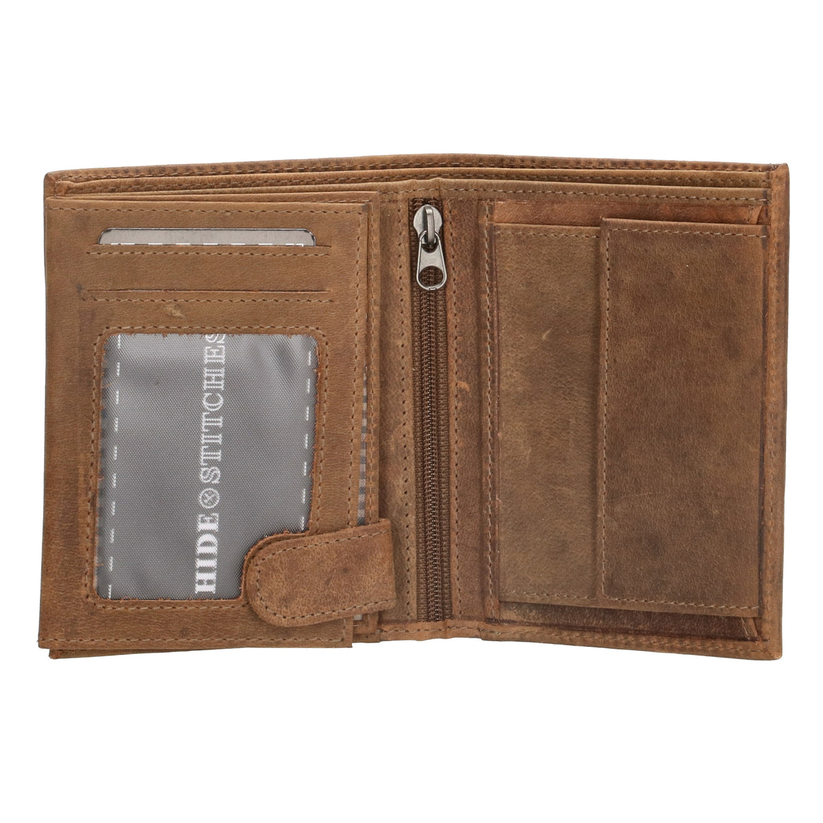 Lederbörse Hochformat 12x9xcm in Braun - leder-accessoires.com