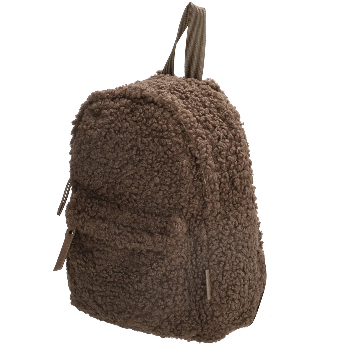 Teddyrucksack 23x31cm in Dunkeltaupe mit Reißverschluss - leder-accessoires.com