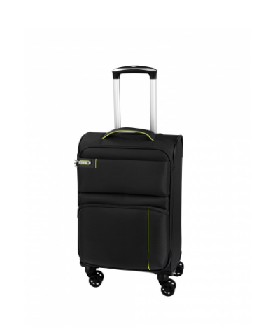 Reisetrolley|Bordgepäck 4-Rad 55cm in Schwarz - leder-accessoires.com