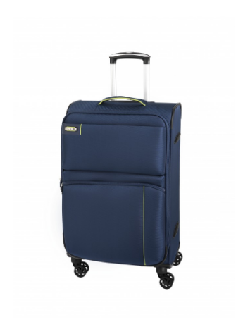 Reisetrolley|Bordgepäck 4-Rad 55cm in Blau - leder-accessoires.com