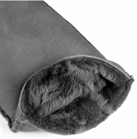 Lederhandschuhe | Lammfell in Grau mit Naht am Handgelenk von Röckl - leder-accessoires.com