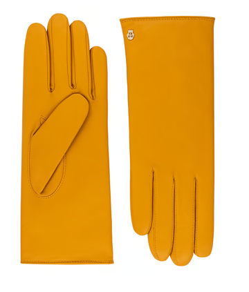 Lederhandschuhe | Haarschafleder Damen in Gelb|Honey klassisch von Röckl - leder-accessoires.com
