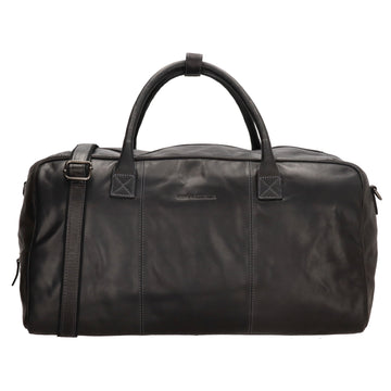Reisetasche 54 x 32 in Schwarz aus Leder mit Reißverschluss - leder-accessoires.com