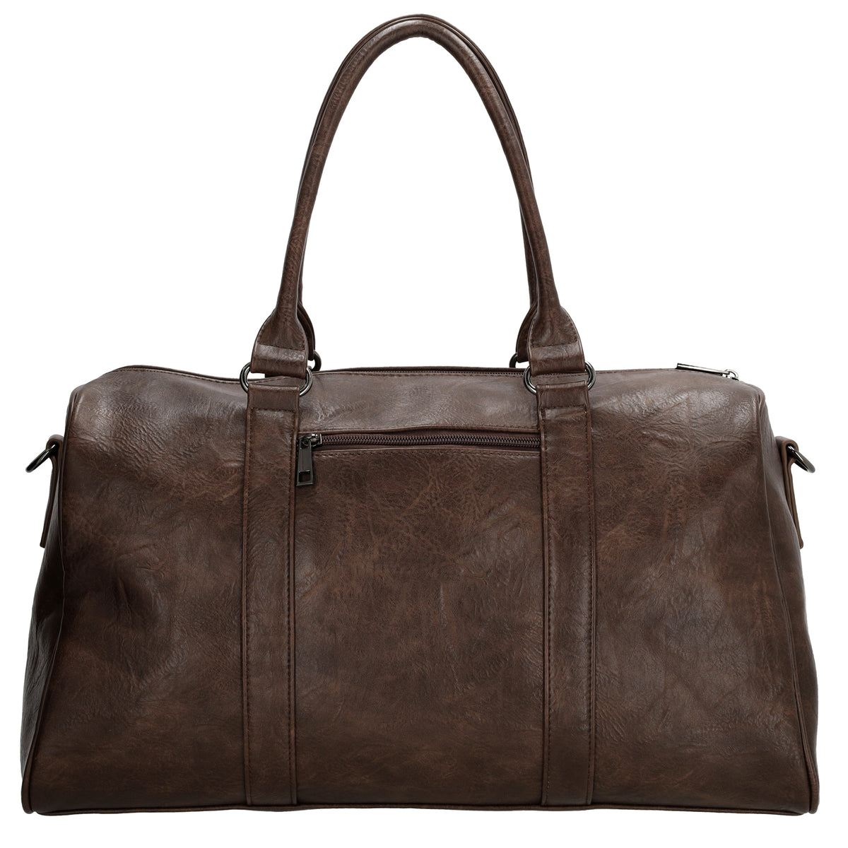Reisetasche | Weekender 45 x 24cm in Braun aus Kunstleder - leder-accessoires.com