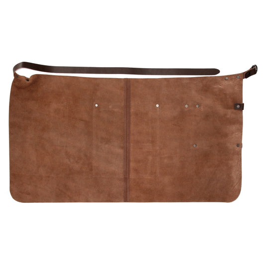 Lederschürze kurz in Cognac mit Vortasche zum Verstellen - leder-accessoires.com