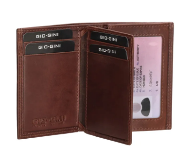 Geldbörse Hochformat 10,5 x 8cm in Braun aus Leder - leder-accessoires.com