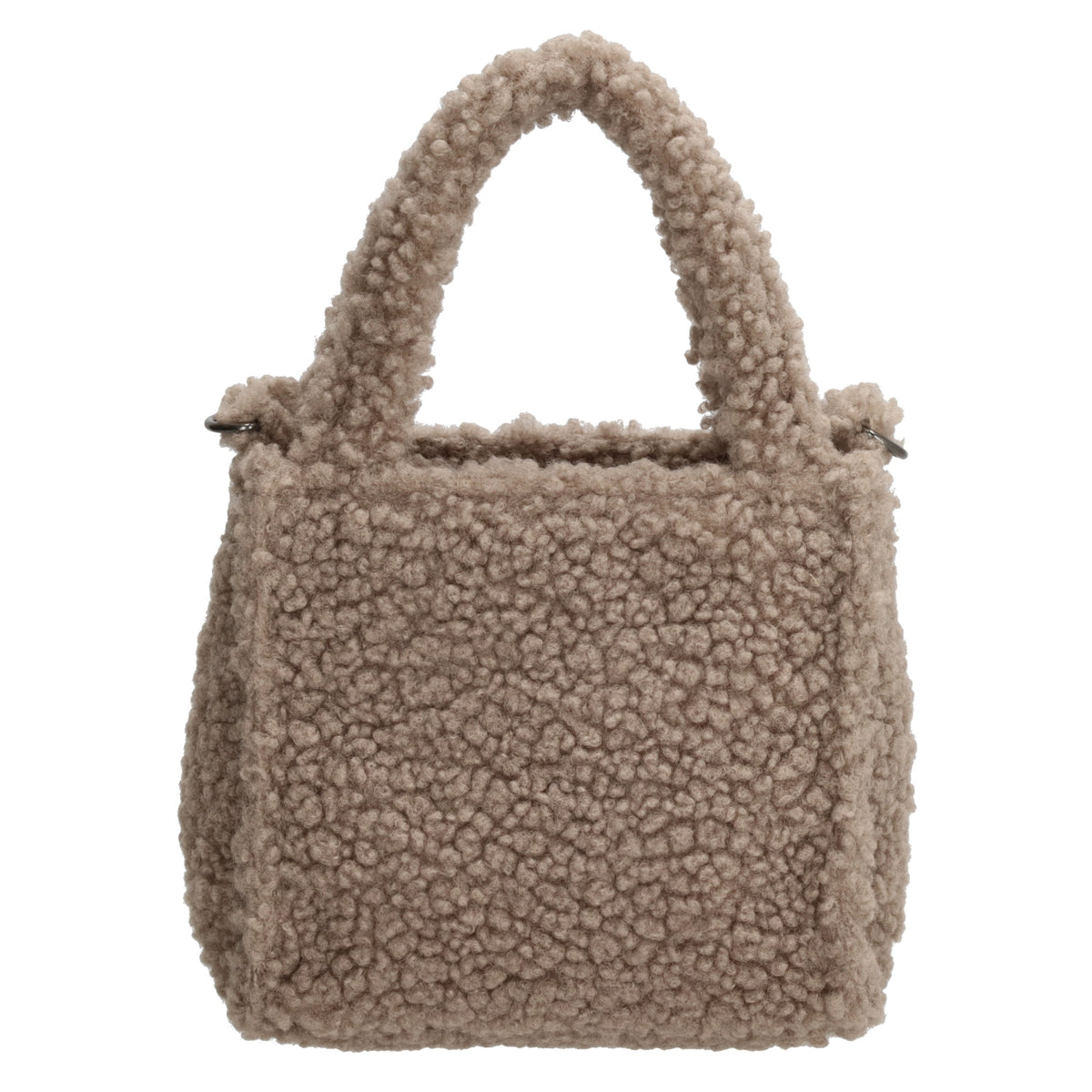 Teddytasche 17 x 17cm in Taupe mit Reißverschluss - leder-accessoires.com