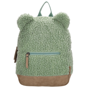 Teddyrucksack 24,5x31cm in Mint mit Reißverschluss - leder-accessoires.com