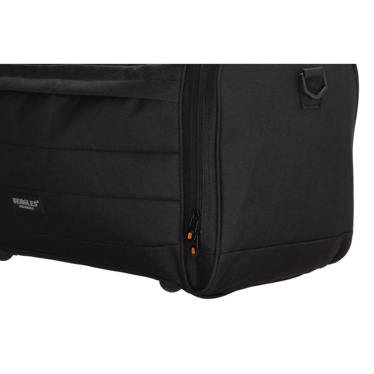 Reisetasche 55 x 30cm in Schwarz mit Seitentaschen - leder-accessoires.com
