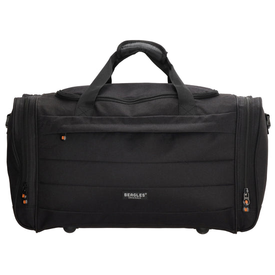 Reisetasche 55 x 30cm in Schwarz mit Seitentaschen - leder-accessoires.com