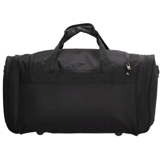 Reisetasche 55 x 30cm in Schwarz mit Seitentaschen - leder-accessoires.com
